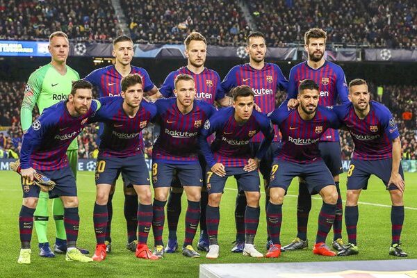 FC Barcelona team Champions League Last 16 Nou Camp 2019