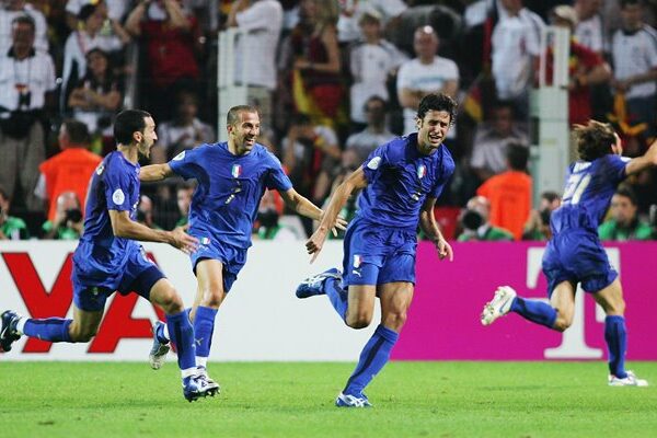 Fabio Grosso Italy scores v Germany semi-final World Cup 2006