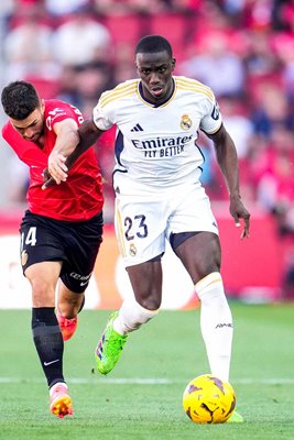 Ferland Mendy Real Madrid v Dani Rodriguez Mallorca Estadi de Son Moix La Liga 2024