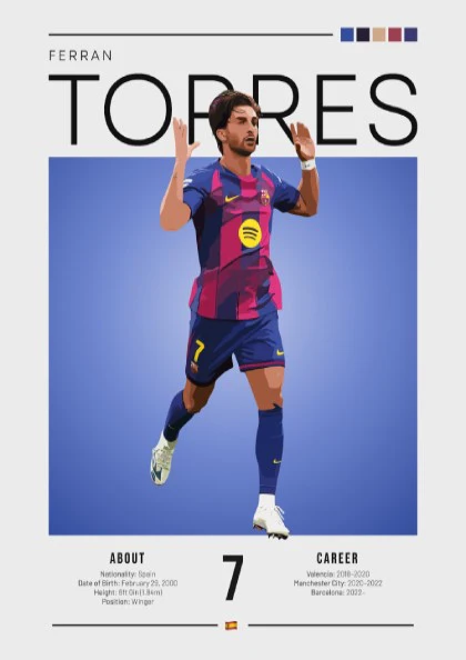 Ferran Torres Artwork - Barcelona FC Wall Art