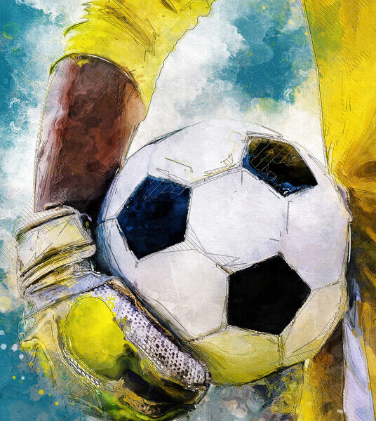 Goalkeeper's Save — Painted Poster