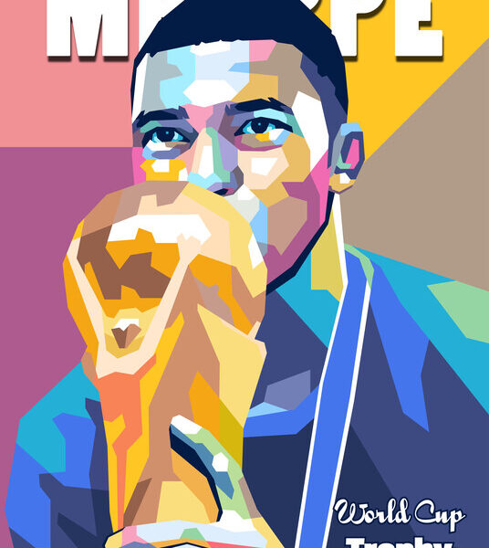 Mbappe — World Cup Trophy Poster