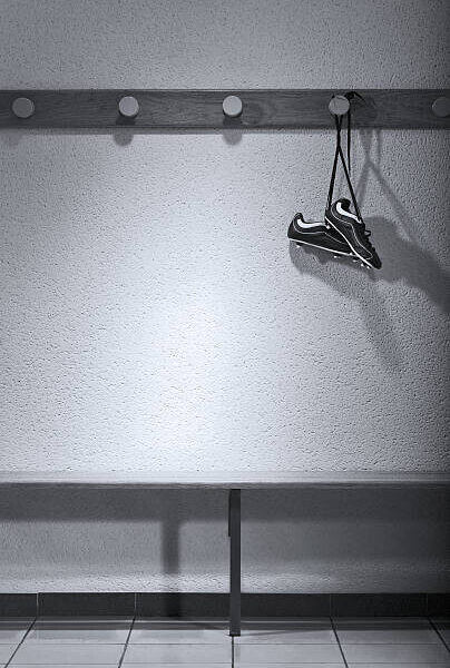 Boots in the Changing Room — B&W Poster