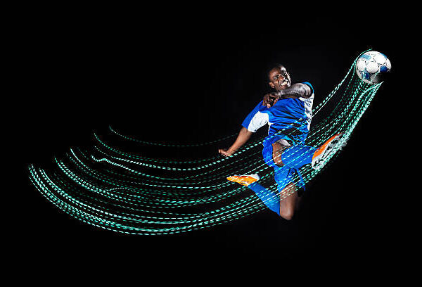 Light Trace — Player in Action Poster