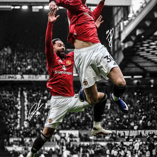 Football players celebrating