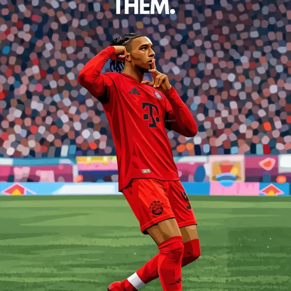 Footballer Silencing Crowd