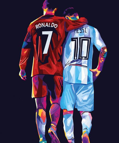 Ronaldo & Messi — Pop Art Duo Poster