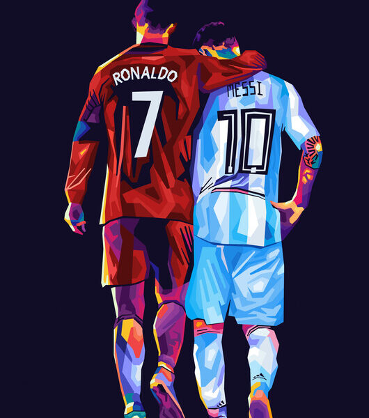 GOATs Together — Ronaldo & Messi Pop Art Poster