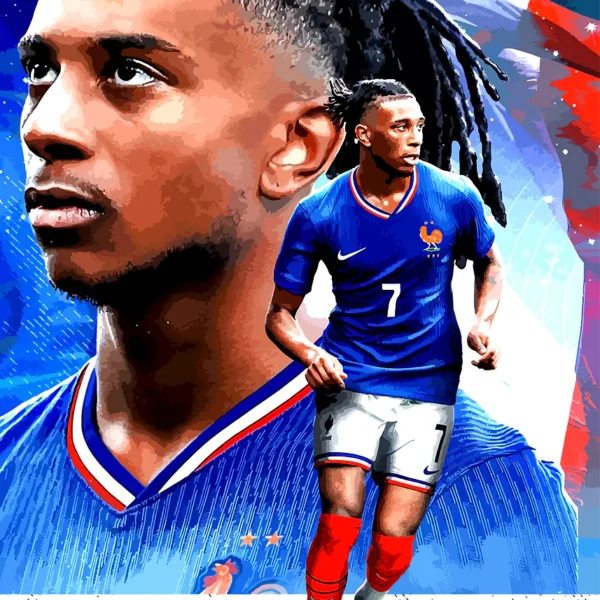 French Football Player Portrait
