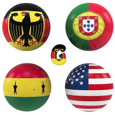 World Cup Group G — Soccer Balls Poster