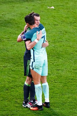 Gareth Bale Wales & Cristiano Ronaldo Portugal Lyon 2016