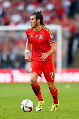 Gareth Bale Wales controls the ball