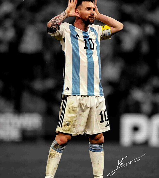 Messi — Argentina Captain Celebration Poster