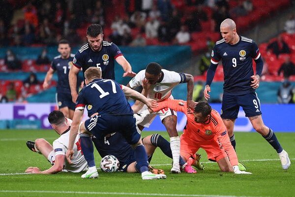 Goalmouth Scramble England v Scotland Wembley Euro 2020