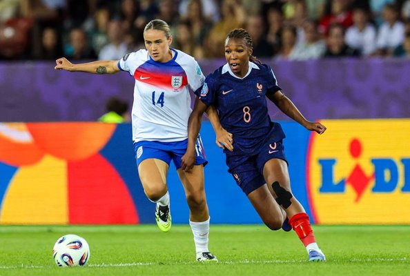 Grace Clinton England v Grace Geyoro France Group D Women's EURO 2025