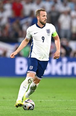 Harry Kane England captain on the ball v Netherlands Semi-Final EURO 2024