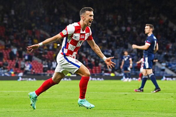 Ivan Perisic Croatia scores v Scotland Hampden Park Euro 2020