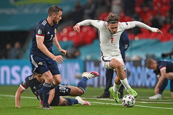 Jack Grealish England attacks v Scotland Wembley Euro 2020