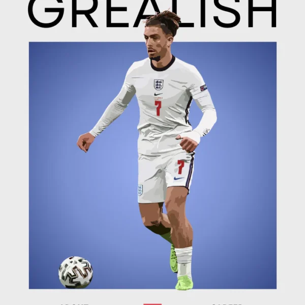 Jack Grealish Poster – England Star Print
