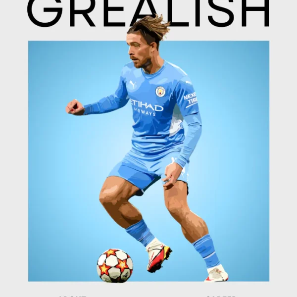 Jack Grealish Print – Manchester City & England Football Art