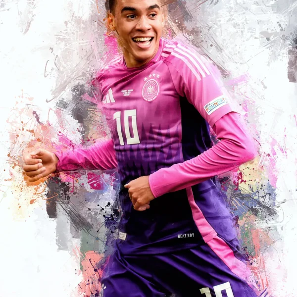 Jamal Musiala Germany Soccer Player Art
