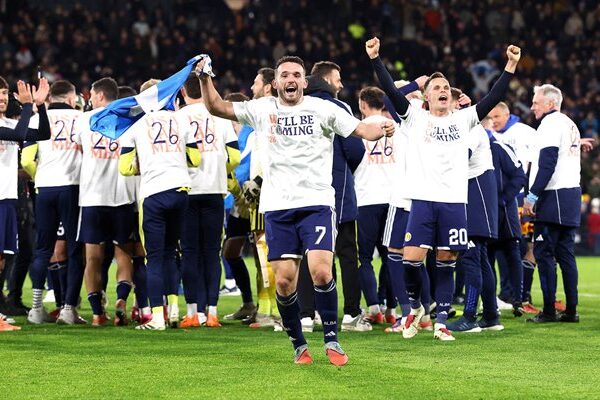 John McGinn Scotland celebrates World Cup 2026 Qualification Glasgow 2025