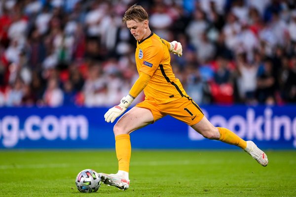 Jordan Pickford England goalkeeper v Denmark Semi Final Euro 2020