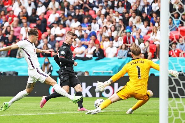 Jordan Pickford England saves v Timo Werner Germany Euro 2020