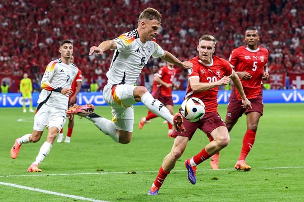 Joshua Kimmich Germany aerial control v Switzerland Group A Frankfurt EURO 2024