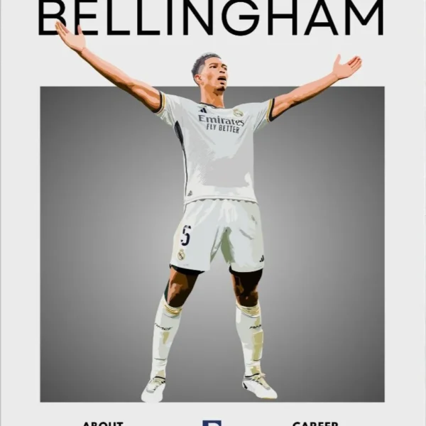 Jude Bellingham Poster - Rising Real Madrid Star Print