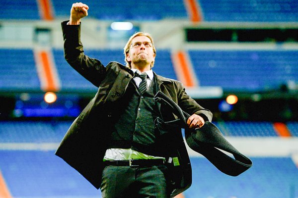 Juergen Klopp of Dortmund celebrates
