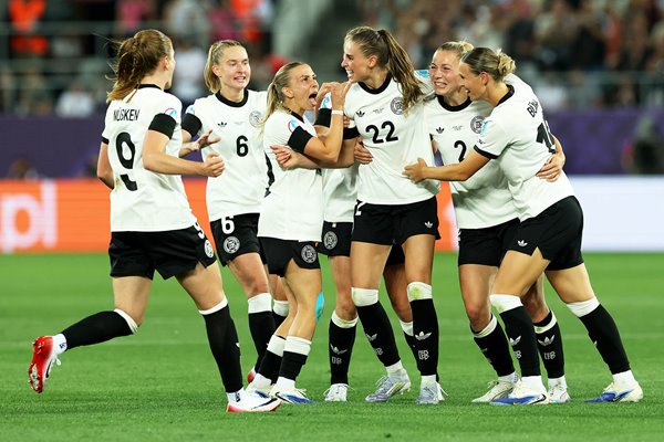 Jule Brand Germany celebrates v Poland Group C Women's EURO 2025