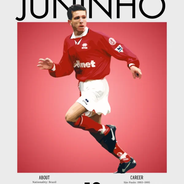 Juninho Paulista Poster - Legendary Brazilian Football Print