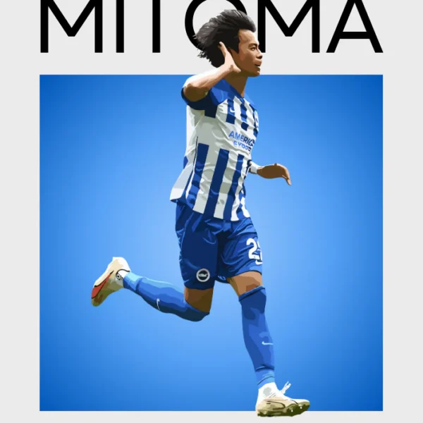 Kaoru Mitoma Poster - Brighton Attacker Wall Print