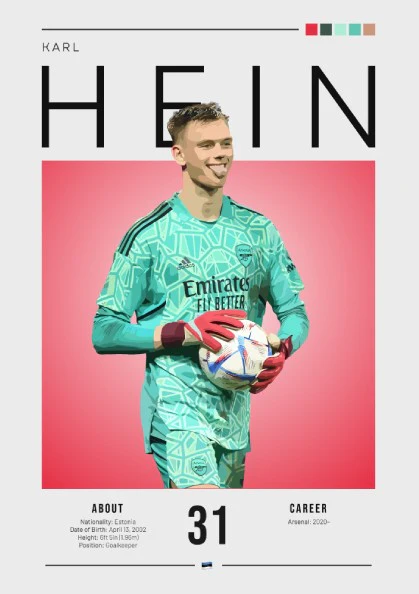 Karl Hein Poster - Sports Wall Art, Goalkeeper Print