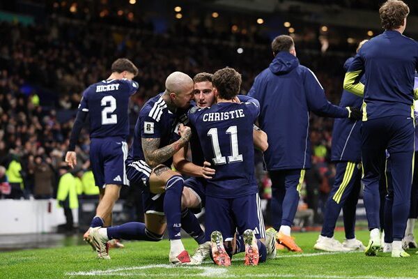 Kenny McLean Scotland celebrates v Denmark World Cup 2026 Qualifier Glasgow 2025