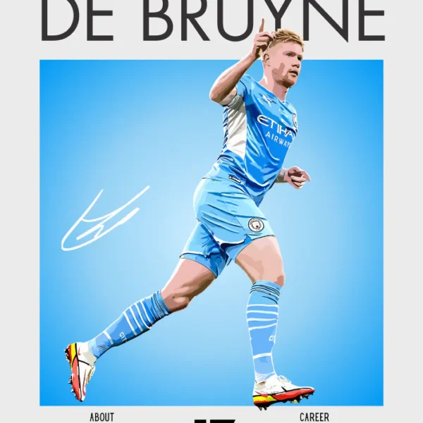 Kevin De Bruyne Print – Manchester City Midfield Maestro Poster