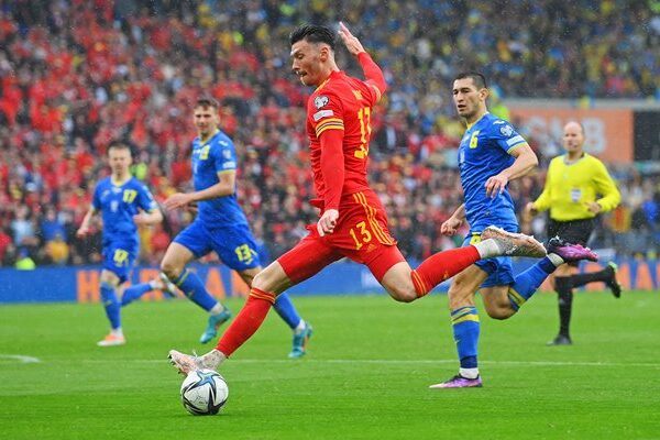 Kieffer Moore Wales v Ukraine World Cup Qualifier Cardiff 2022