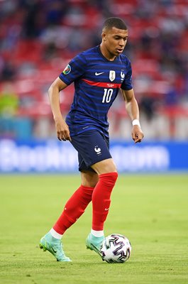 Kylian Mbappe France on the ball v Germany Munich Euro 2020