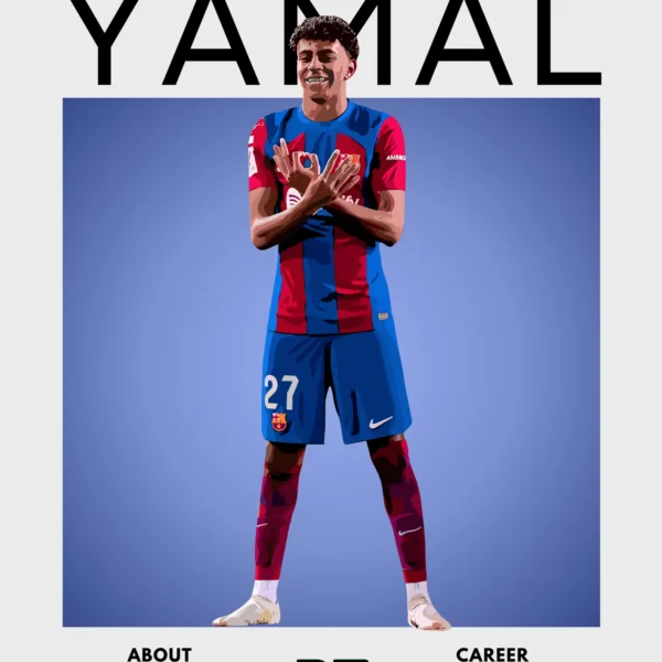 Lamine Yamal Barcelona Poster – Spanish Wonderkid Wall Art