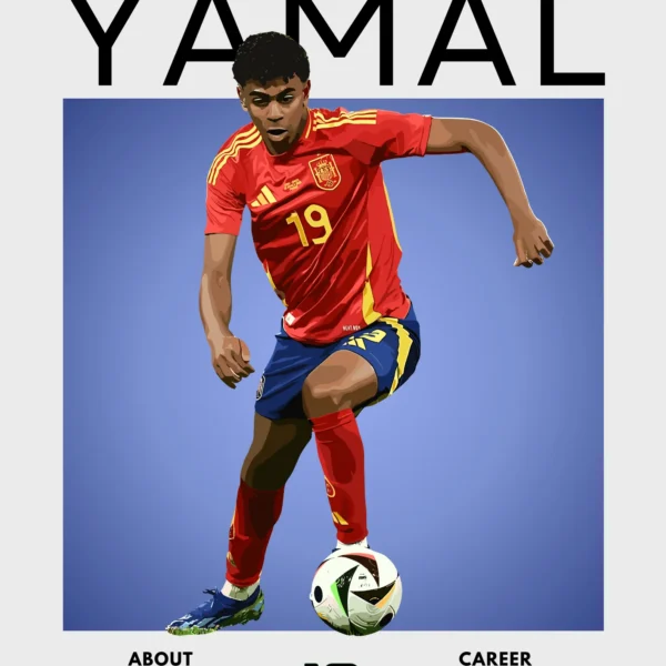 Lamine Yamal Spain Poster – Teenage Spanish Star Wall Art