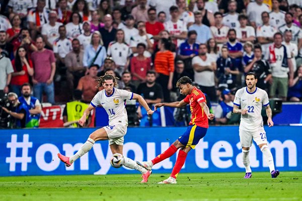 Lamine Yamal Spain scores stunning goal v France Semi-Final Munich UEFA EURO 2024