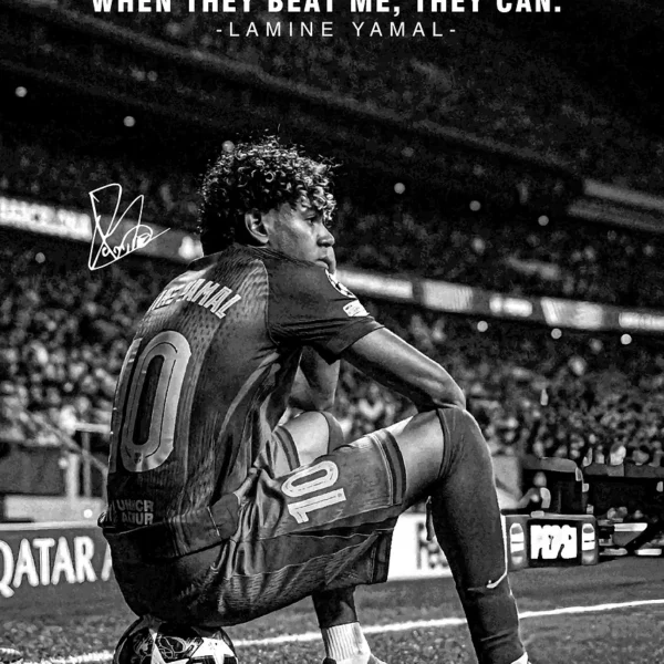 Lamine Yamal quote on soccer field