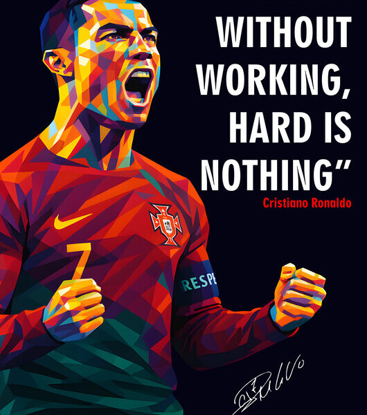 Ronaldo — Portugal 'Talent Without Working Hard' Quote Poster