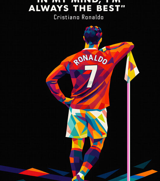 Ronaldo — Corner Flag 'Always the Best' Quote Poster