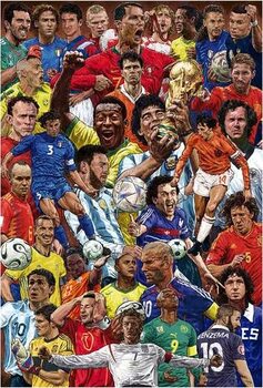 Football Legends — World Cup Heroes Collage Poster