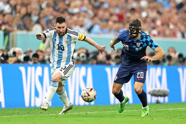 Lionel Messi Argentina v Josko Gvardiol Croatia Semi Final World Cup 2022