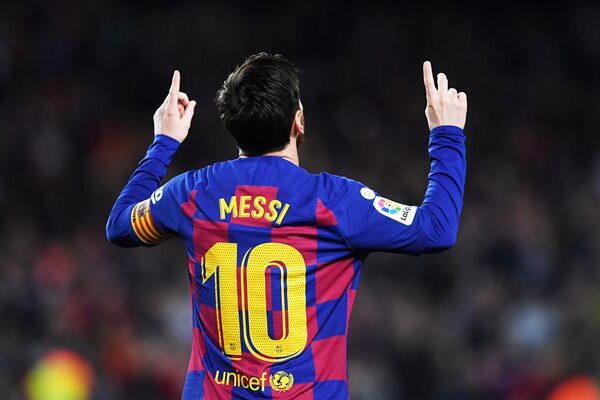 Lionel Messi Barcelona v Real Sociedad Camp Nou La Liga 2020