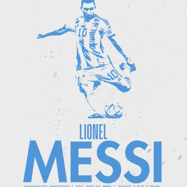 Lionel Messi Poster - Modern Soccer Art Print for Fans