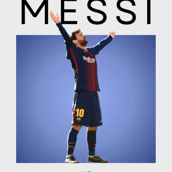 Lionel Messi Poster on Barcelona - High-Quality Soccer Print for Fans